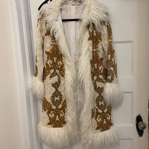 Penny Lane Soft Surroundings Lace Faux Fur Coat